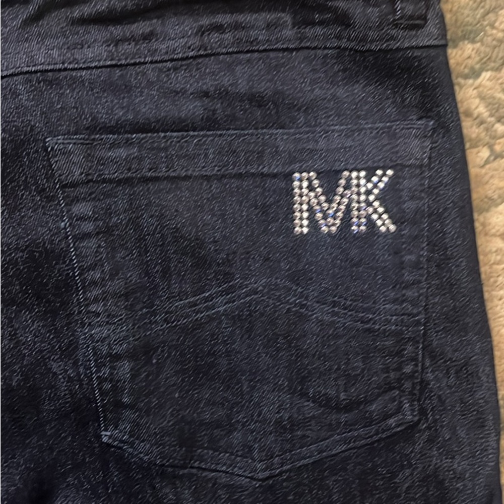 Michael Kors Black Jeans with Rhinestone Logo